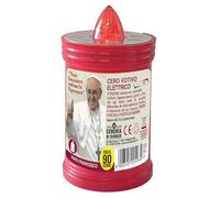 Cero Votivo Elettrico - Durata 90 Giorni - Batterie Incluse - Etichette Assortite - Made in Italy - Cereria Di Giorgio