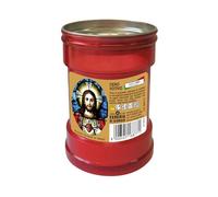 Cero Votivo modello P30 - Rosso - Durata 32 ore - Etichette assortite - Diametro 6,3 cm altezza 9,5 cm - Cereria Di Giorgio