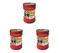 Cero Votivo modello P30 - Rosso - Durata 32 ore - Etichette assortite - Diametro 6,3 cm altezza 9,5 cm - Cereria Di Giorgio (Confezione da 3)