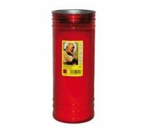 CERO VOTIVO PADRE PIO ROSSO MAXI CM. 8x21