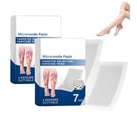 Cerotti a Microneedle per le Gambe - Cerotto Specifico per le Vene - Trattamento Delicato Quotidiano - Ingredienti Naturali - Traspirante - Per Gambe Stanche Adatto a Tutti i Tipi di Pelle (2, B)