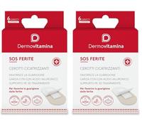 Cerotti Cicatrizzanti - Impermeabili - Guarigione Rapida, Protezione Ferite e Tagli - Con Acido Ialuronico - Traspiranti - Per Abrasioni - 6 Cerotti medicazione - Dermovitamina (Confezione da 2)