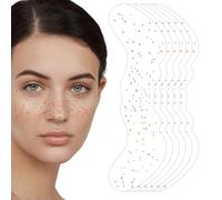 Cerotti Glitter Lentiggine Impermeabili - 6 Pezzi Adesivi Cosmetici per Donne,Decalcomanie Effetto Lentiggini per Feste Costume Film Teatro Scuola Festival Blog Beauty