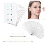 Cerotti Lifting Viso Invisibile - Kit 70 Pezzi con 4 Tiranti Elastici Regolabili, Nastro Lifting Viso Istantaneo per Effetto V-Line, Cerotti Antirughe per Viso, Collo e Occhi, Discreto sotto il Trucco