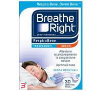 BesserAtmen Cerotti nasali Breath Right trasparenti grandi 30 pezzi