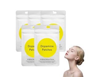 Cerotti per il supporto dell'umore, Cerotti vegani per il benessere di uomini e donne, Supporto a base vegetale per una prospettiva positiva, equilibrio emotivo, integratore transdermico (5 scatole)