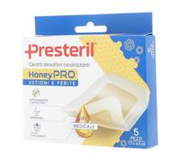 Cerotto idroattivo cicatrizzante presteril honeypro 5x7 cm 5 pezzi