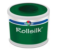 Master-Aid Rollsilk Cerotto Seta Artificiale Bianca Misura 5cm x 5m, 1 pezzo