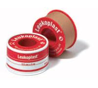 CEROTTO CHIRURGICO PER FISSAGGIO MEDICAZIONI IN ROCCHETTO LEUKOPLAST SUPPORTO VISCOSA COLOR PELLE MASSA ADESIVA CAUCCIU' OSSIDO DI ZINCO 2,5X500CM