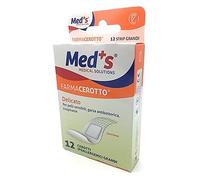 Cerotto Meds Strips Delicato Tessuto Non Tessuto Grande 12 Pezzi