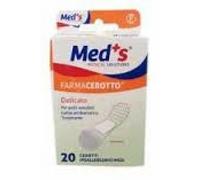 Cerotto Meds Strips Delicato Tessuto Non Tessuto Medio 20 Pezzi