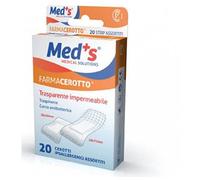 Med's Cerotti Strips PET Trasparenti Ipoallergenici Impermeabili Assortiti 20 pezzi