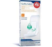 PIKDARE CEROTTO PIC SOFFIX MED IN TNT CON TAMPONE CENTRALE ASSORBENTE STERILE MONOUSO STERILE 25X10 CM ANTIBATTERICO 3 PEZZI