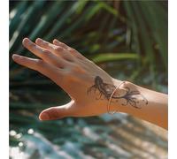 Cerotto temporaneo a base di erbe per tatuaggi a forma di pesce koi, per uomo e donna, impermeabile, dura due settimane, semipermanente, tatuaggi finti