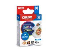 Cerox Cerotti Kids Tattoo, 20 pezzi - supporto in PE trasparente, garz