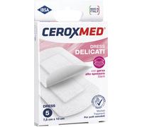 DRESS DELICATI CEROXMED CON GARZA ALTO SPESSORE PER PELLI SENSIBILI 7,5X10CM 5 PEZZI
