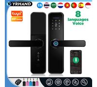Cerradura intelige X5 impermeabile Tuya Biometric Fingerprint Security Intelligent Smart WiFi APP Password serratura elettronica della porta 6070 adjustable