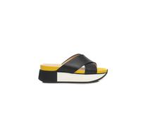 Cerruti 1881 Black Calfskin Women Sandal - EU38/US8