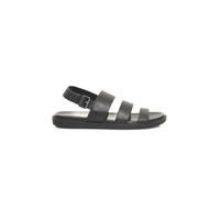 Cerruti 1881 Black Cowhide Men Sandal - EU43/US10