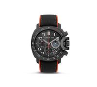Cerruti 1881 CIWGO2206805 Positano Orologio Cronografo Nero e Arancione Silicone Nero, Nero , Cinturino
