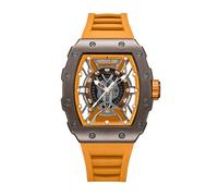 Cerruti 1881 Gubbio Orologio Analogico Uomo - Cinturino Arancione, Acciaio Inox, Arancione, Cinturino