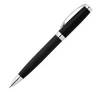 Cerruti 1881 - Penna a sfera Myth Black | Penna con corpo nero | mina blu | elegante confezione regalo (cromato)