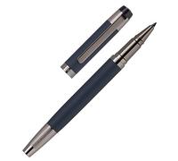 Cerruti 1881 Penna roller "THAMES" Navy | penna in acciaio inox in un corpo blu | mina nera | confezione regalo