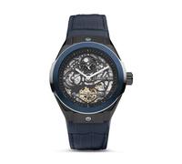Cerruti 1881 Ruscello - Orologio da polso da uomo, automatico, rotondo, analogico, 55 mm, Blu, Cinturino