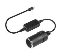 CERRXIAN 1 piede USB C maschio ad adattatore per accendisigari da tipo C a cavo di alimentazione per accendisigari Uscita tensione regolabile 5V-9V-12V-15V-20V PD Cavo di ricarica rapida Potenza 60 W