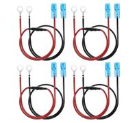 CERRXIAN 4 paia di cavi terminali a forcella femmina da 6,3 mm a terminale ad anello O M6, 18 AWG da 6,3 mm, cavo a forcella femmina a terminale ad anello O, 0,6 m