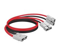 CERRXIAN 50A Cavo sdoppiatore prolunga ricarica batteria, cavo combinatore parallelo Anderson Y, connettore sdoppiatore a connessione rapida 10AWG 50A da 1 a 2-1,8FT