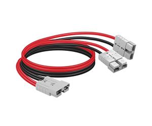 CERRXIAN 50A Cavo sdoppiatore prolunga ricarica batteria, cavo combinatore parallelo Anderson Y, connettore sdoppiatore a connessione rapida 10AWG 50A da 1 a 2-1,8FT
