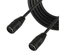 CERRXIAN 5FT MIDI Din Cable, DIN 5PIN Cavo audio da femmina a femmina per sintetizzatore tastiera MIDI, organo, piano elettrico, chitarra MIDI (1.5)