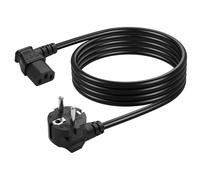 CERRXIAN Cavo di alimentazione europeo Schuko CEE 7/7 a IEC320 C13, 3 pin, 18 AWG 10 A/250 V, spina Schuko ad angolo retto a 90 gradi, cavo IEC 320 C13, cavo di alimentazione AC standard per computer