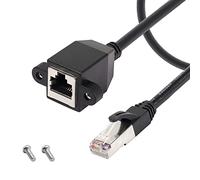 CERRXIAN Cavo di prolunga RJ50 da 5FT 10P10C maschio a femmina con connettori di schermatura per pistole di codice di scansione, apparecchiature di controllo industriale ecc