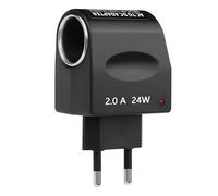 CERRXIAN Convertitore CA a CC, Adattatore da Spina Europea per Accendisigari da Auto da 230 V a 12 V e 2000 mA Max 24 W Adattatore di Alimentazione per Auto Mini Convertitore di Tensione (24W)