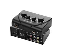 CERRXIAN Mixer audio per karaoke, doppio ingresso microfono con controllo dell'eco, compatibile con TV, computer, smartphone e tablet, per karaoke a casa