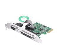 CERRXIAN Scheda di espansione parallela seriale combinata da PCIe a RS232 DB9 seriale+DB25 parallela a PCI-E 1x scheda controller