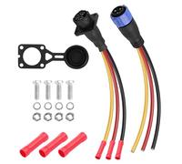 CERRXIAN Set di prese per motore di traina, connettore di alimentazione DC per barca marina da 3 pin 8AWG 50Amp, connettore rapido per motore di traina impermeabile, connettore maschio e femmina per