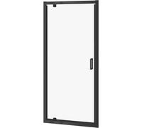 Cersanit Arteco porta doccia 90 cm a battente nero opaca/vetro trasparente S913-012