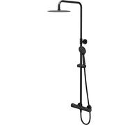 Cersanit City set doccia a parete con termostato con soffione nero S951-848