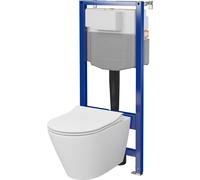Cersanit City set modulo di installazione con vaso wc e copriwater con scarico a vortice S701-888