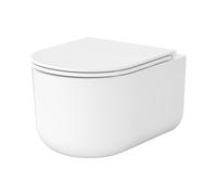 Cersanit Intro vaso wc con copriwater a discesa lenta sospeso senza brida con scarico a vortice bianco lucida S4038-001