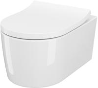 Cersanit Inverto set vaso wc con copriwater sospeso senza brida bianco S701-432