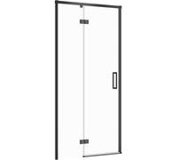 Cersanit Larga porta doccia 100 cm a battente nero opaca/vetro trasparente S932-129