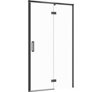 Cersanit Larga porta doccia 120 cm a battente nero opaca/vetro trasparente S932-126