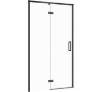 Cersanit Larga porta doccia 120 cm a battente nero opaca/vetro trasparente S932-130