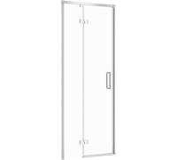 Cersanit Larga porta doccia 80 cm a battente cromo lucida/vetro trasparente S932-119