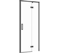 Cersanit Larga porta doccia 90 cm a battente nero opaca/vetro trasparente S932-124