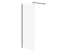 Cersanit Mille parete doccia walk-in 80 cm nero opaca/vetro trasparente S161-007